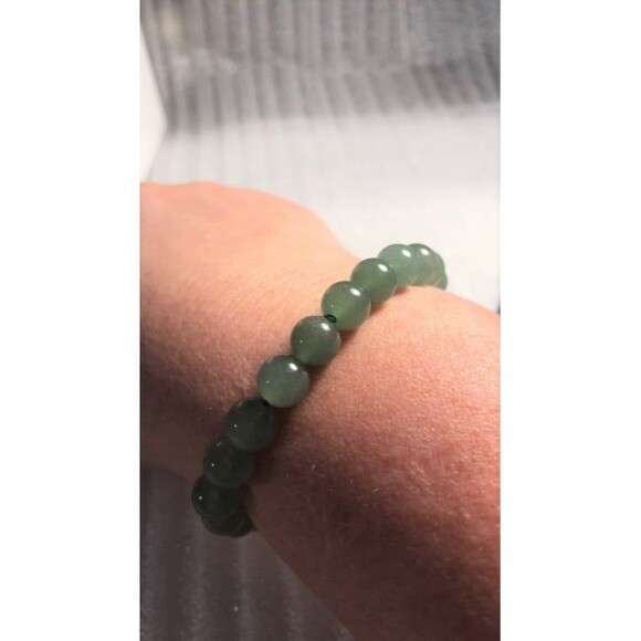 Green Aventurine Beaded Stretch Bracelet - Picture 3 of 3